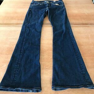 Rag & Bone High Rise Bell Jeans Women 29 Blue Dark Wash Stretch Preppy 17479